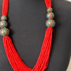 Tibetan hand carved necklace.